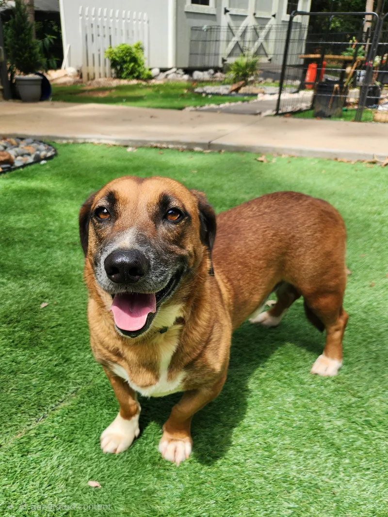 An adult medium-sized male Basset Hound dog named York for adoption in Pelzer, SC