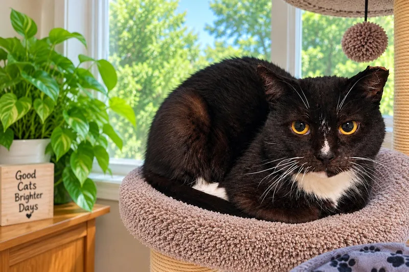 An adult medium-sized male Domestic Short Hair cat named Popeye for adoption in Kenhorst, PA