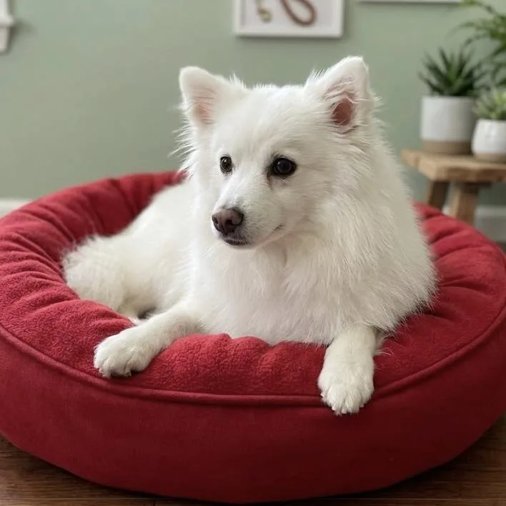 An adult small-sized male Tricolor (Brown, Black, & White) American Eskimo Dog dog named Sully for adoption