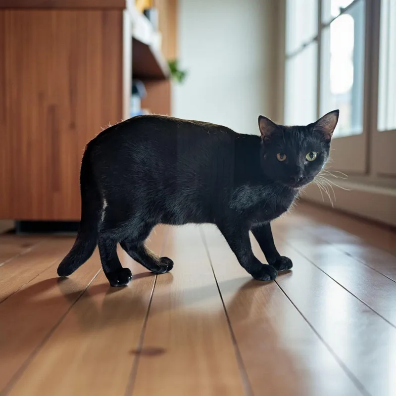 A young small-sized male Black Domestic Short Hair cat named Ranger for adoption in Chuckey, TN