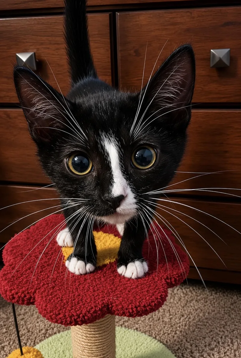A senior small-sized male Black Domestic Short Hair cat named Shepherd for adoption in Edmond, OK