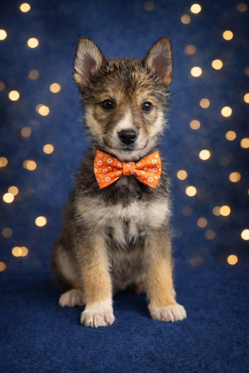 A baby medium-sized male Yellow / Tan / Blond / Fawn Akita dog named Doyle for adoption in Murrieta, CA