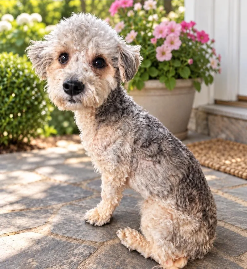 A young small-sized male Bicolor Miniature Poodle dog named Oakley for adoption in Keizer, OR