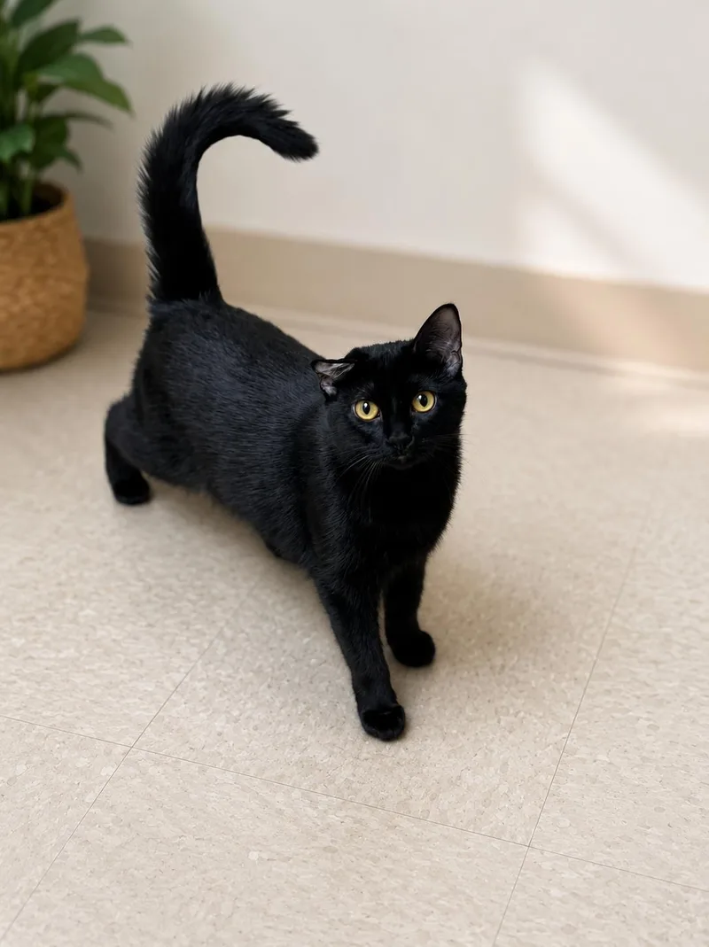 A young medium-sized female Domestic Short Hair cat named Emmy for adoption in Seminole, OK