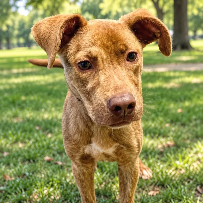 A young medium-sized male Brindle Pit Bull Terrier dog named Dover for adoption in Roswell, GA