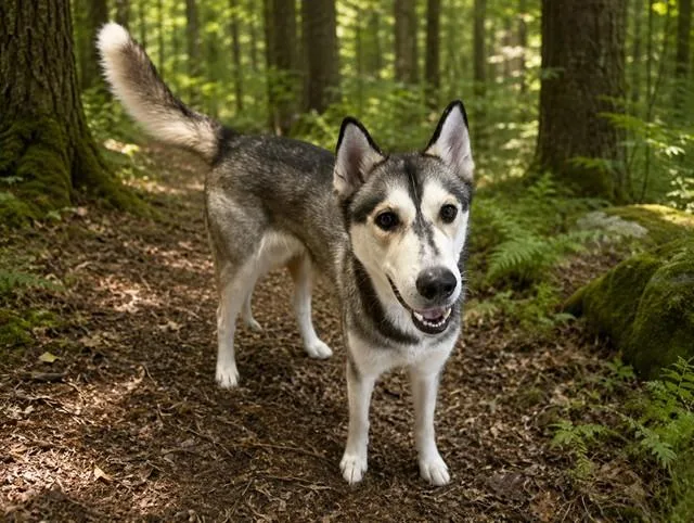 An adult large-sized male Siberian Husky dog named Balto for adoption in Miami, FL
