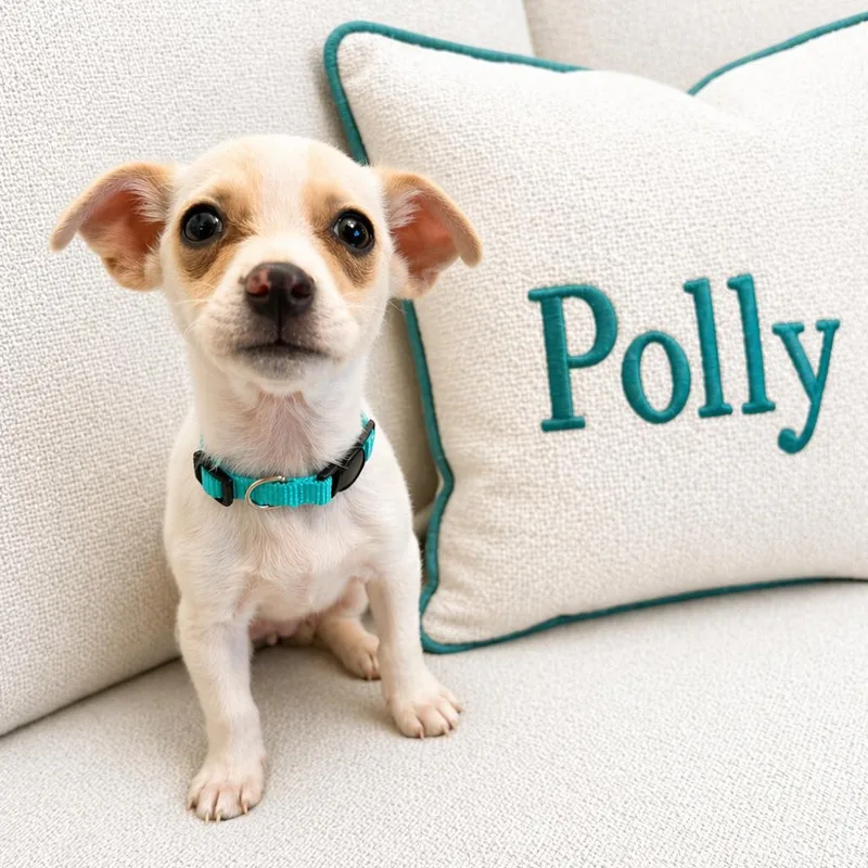 A baby small-sized female White / Cream Chihuahua dog named Polly for adoption in Phoenix, AZ