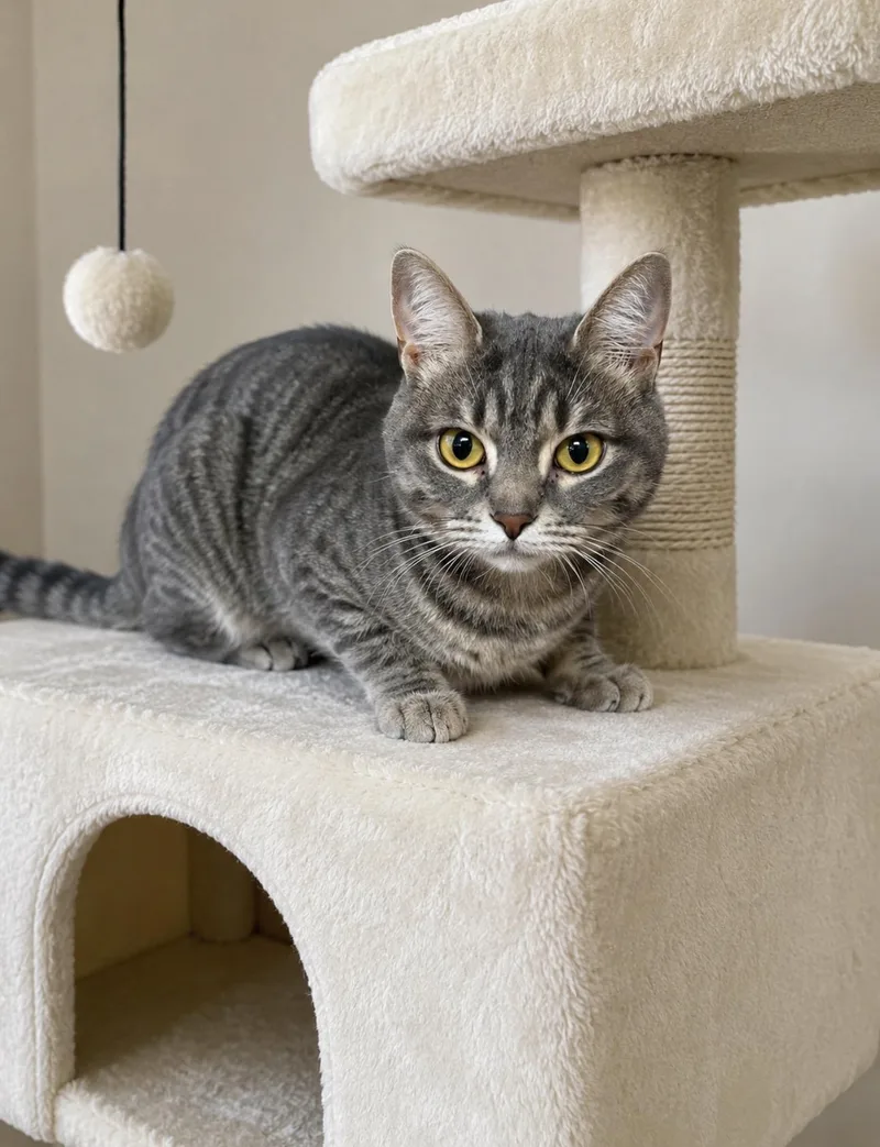 A young medium-sized female Tabby (Gray / Blue / Silver) Tabby cat named Kelly Callie for adoption in Wyandotte, MI