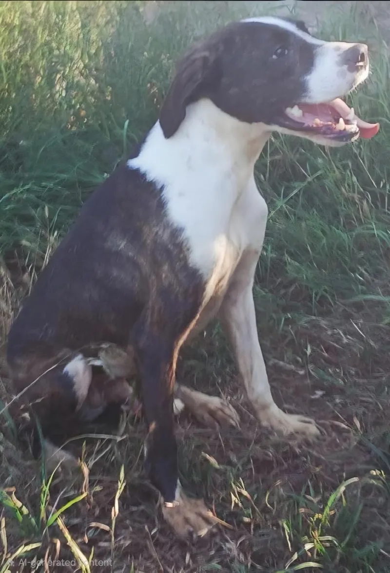 An adult medium-sized male Mountain Cur dog named Gil for adoption in Mena, AR