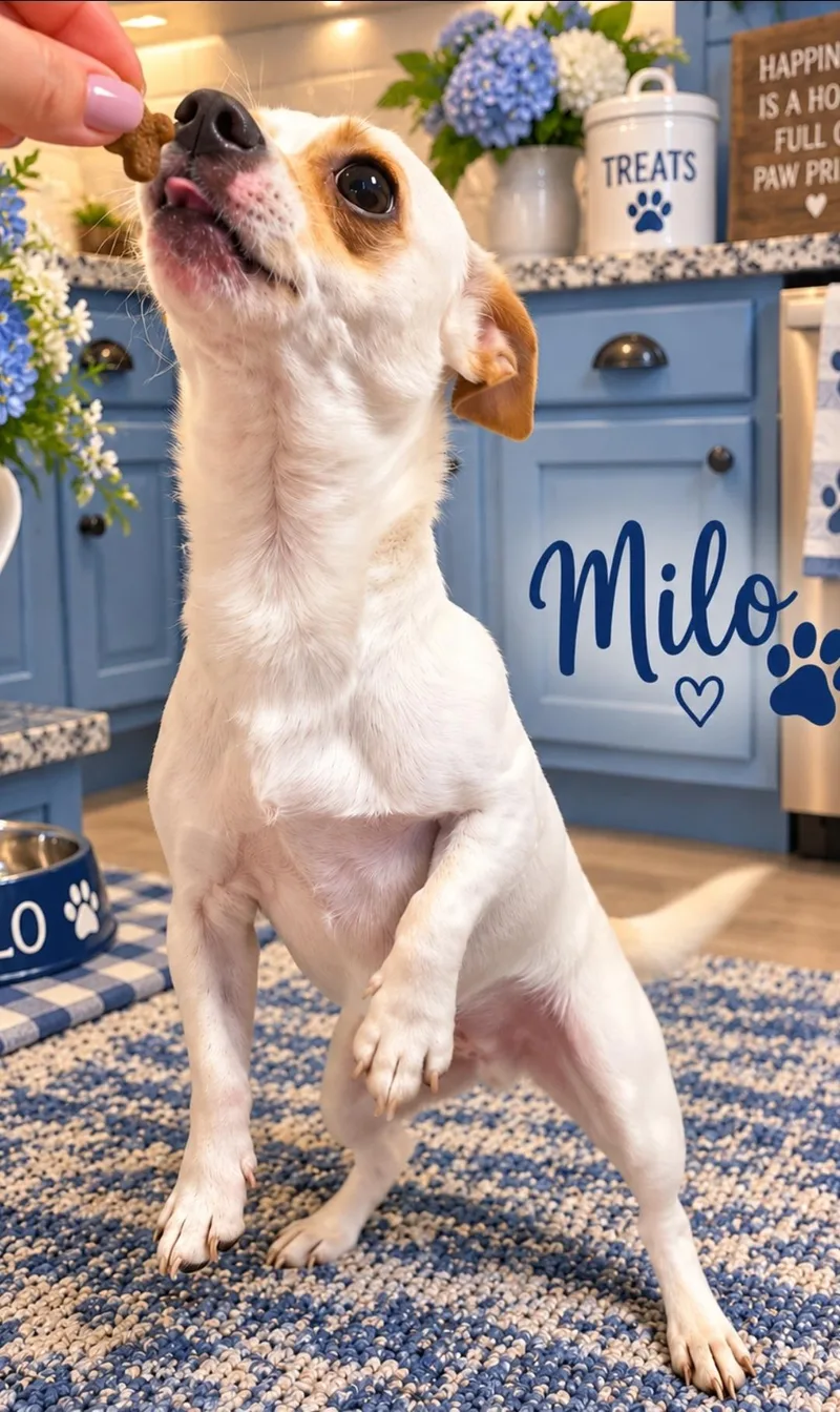 A young small-sized male White / Cream Chihuahua dog named Milo for adoption in Farmington, MO