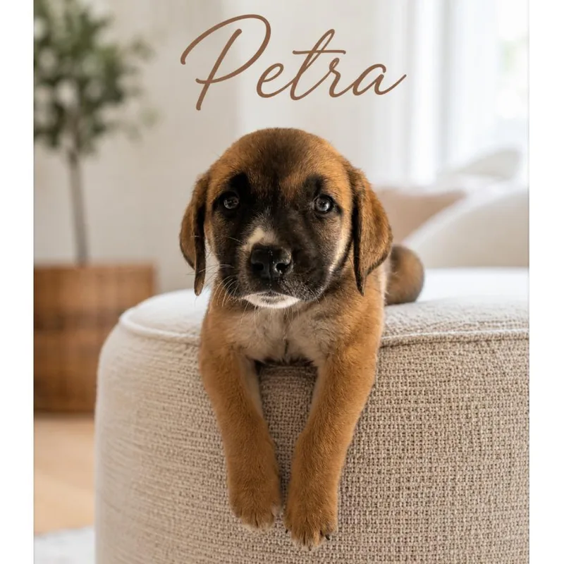 A baby large-sized female Brown / Chocolate Anatolian Shepherd dog named Petra for adoption in Phoenix, AZ