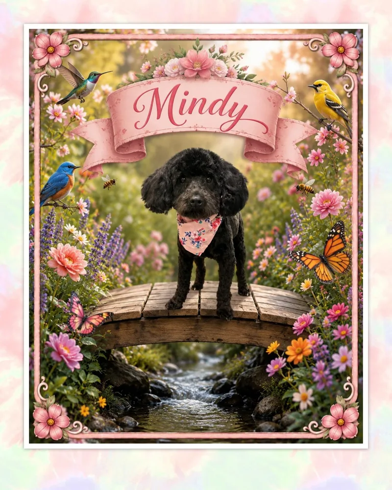 A young small-sized female Black Poodle (Toy) dog named Mindy for adoption in Fredericksburg, VA