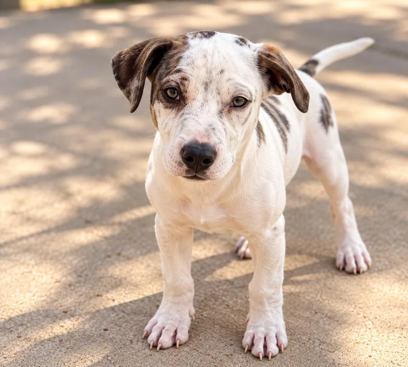 A baby medium-sized male Terrier dog named Boojo for adoption in Mankato, MN