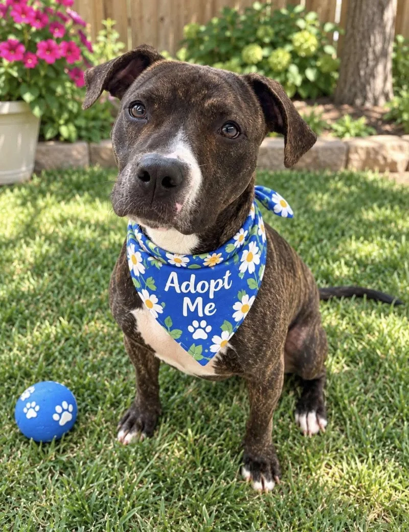 An adult large-sized female Boxer dog named Sable for adoption in Euless, TX