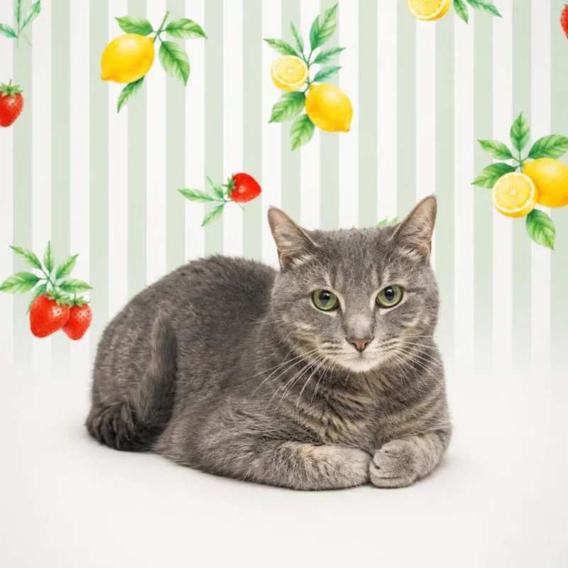 An adult large-sized male Gray / Blue / Silver Domestic Short Hair cat named Butterball for adoption in Morganton, NC