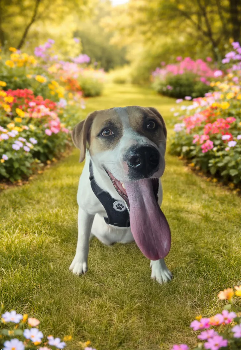 An adult large-sized male Mixed Breed dog named Bandit for adoption in McCrory, AR