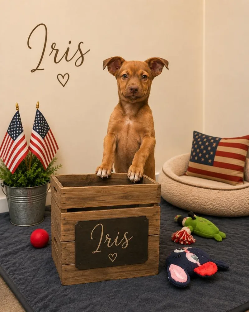 A baby small-sized female Mixed Breed dog named Iris for adoption in Centralia, IL