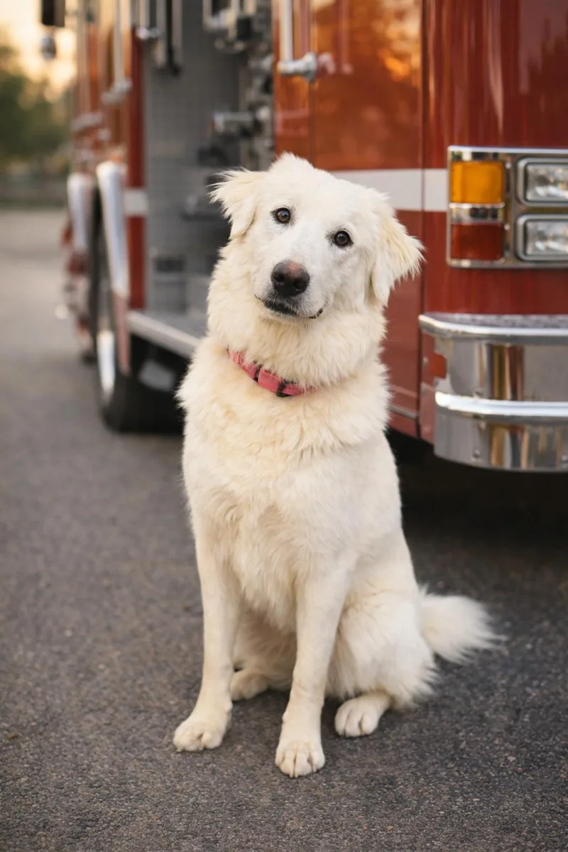 An adult large-sized female White / Cream Great Pyrenees dog named Annie for adoption in Mansfield, TX