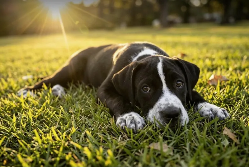 A baby medium-sized male White / Cream Boxer dog named Buster for adoption in Pleasant Valley, NY