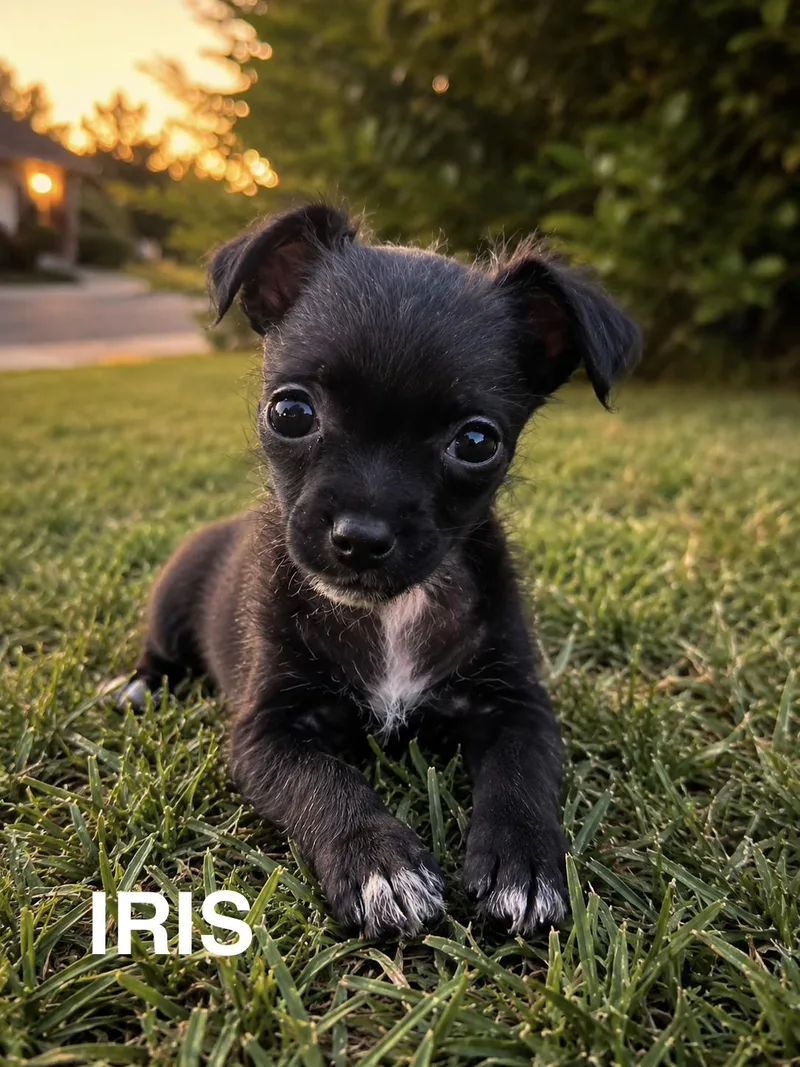 A baby small-sized female Terrier dog named Iris for adoption in Penryn, CA
