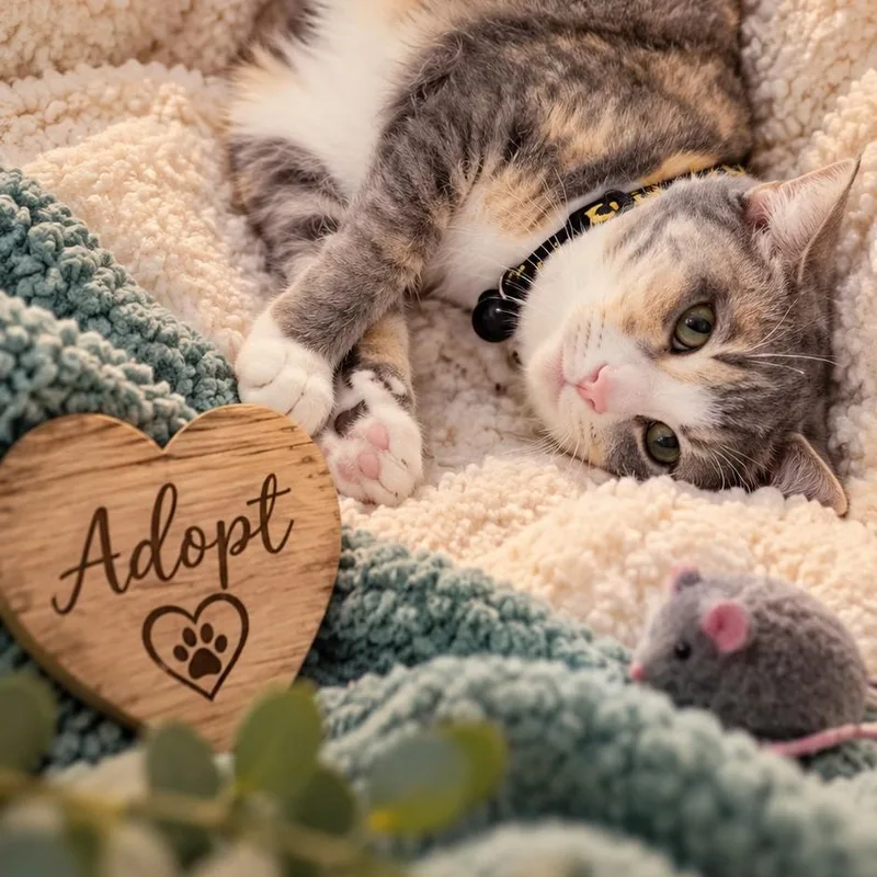 An adult medium-sized female Domestic Short Hair cat named Angelina for adoption in Pottsboro, TX
