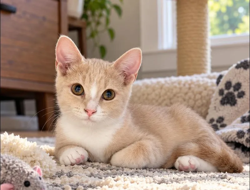 A baby medium-sized male Domestic Medium Hair cat named Odessa & Lonestar for adoption in Cincinnati, OH