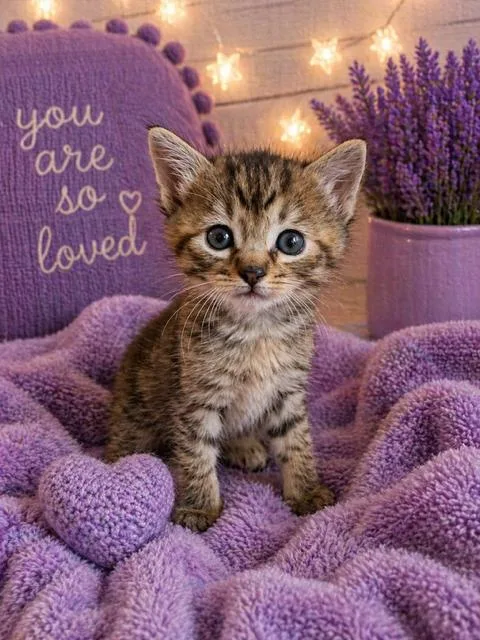 A baby small-sized female Tortoiseshell Domestic Medium Hair cat named Mango for adoption in Tehachapi, CA