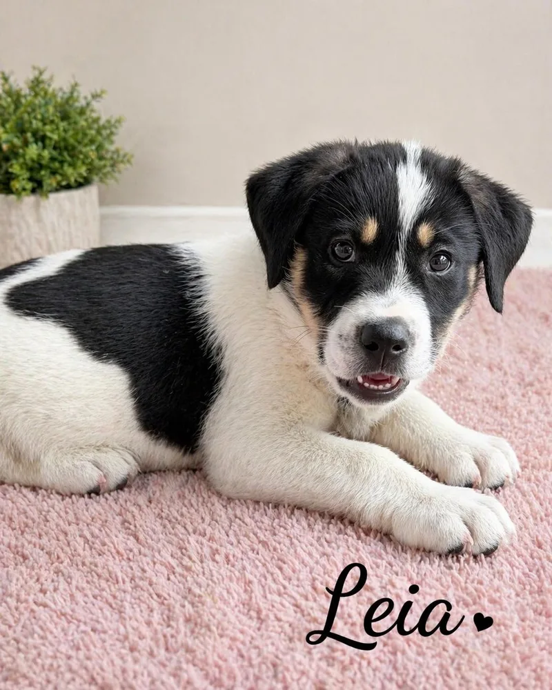 A young large-sized female Tricolor (Brown, Black, & White) Great Pyrenees dog named Leia for adoption in Sylacauga, AL