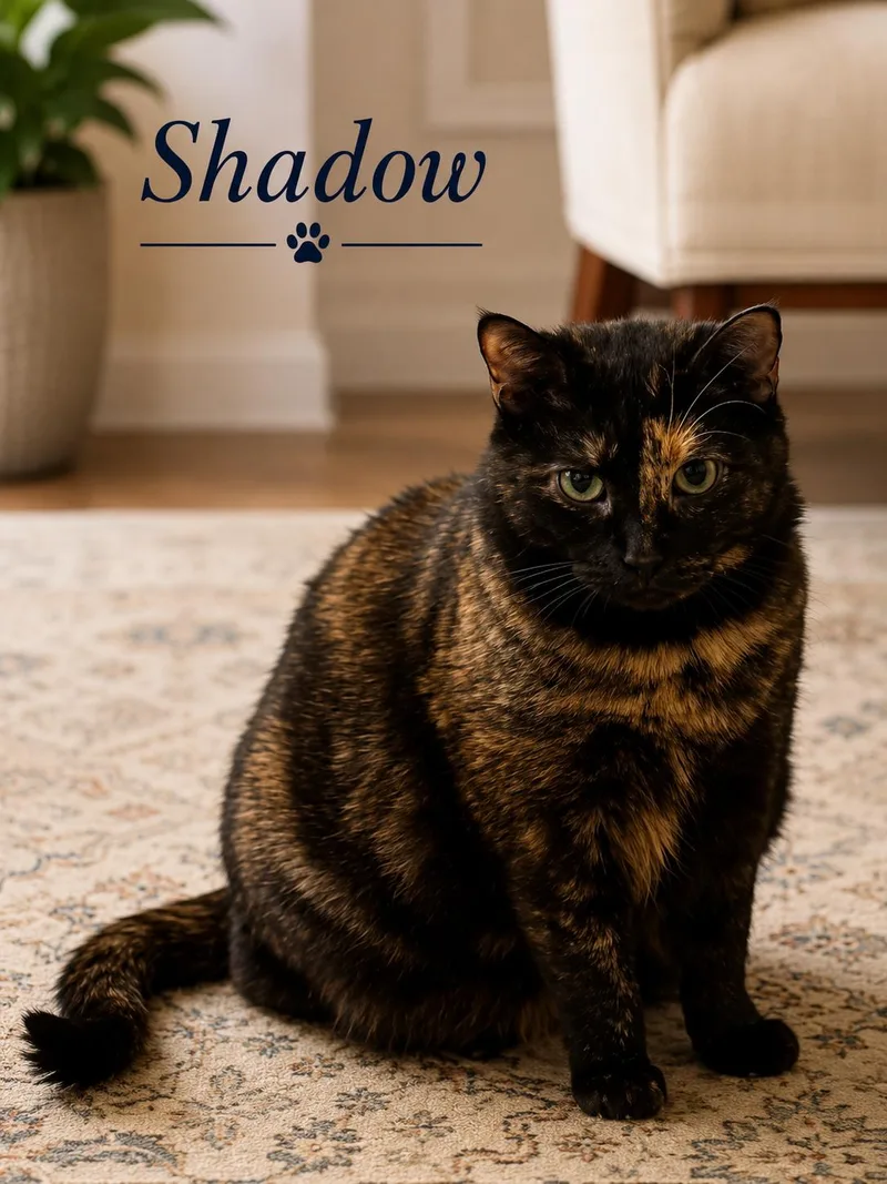 An adult large-sized female Tortoiseshell Domestic Short Hair cat named Shadow for adoption in Mansfield, TX