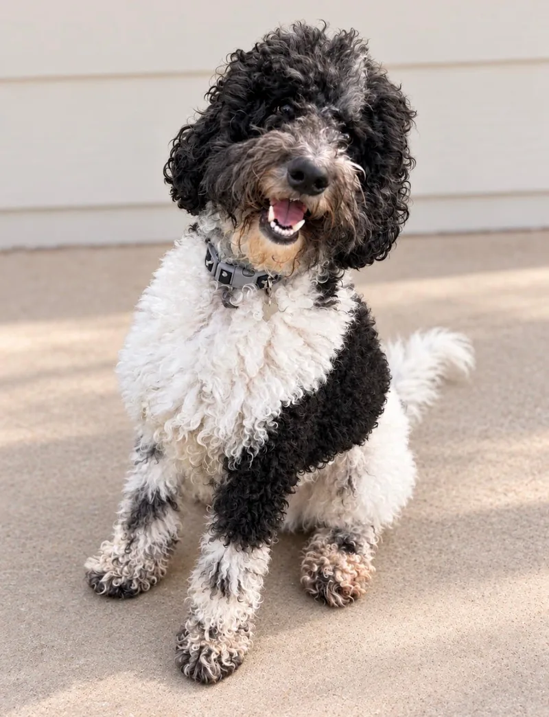 A young large-sized male Standard Poodle dog named Chino for adoption in merrillville, IN