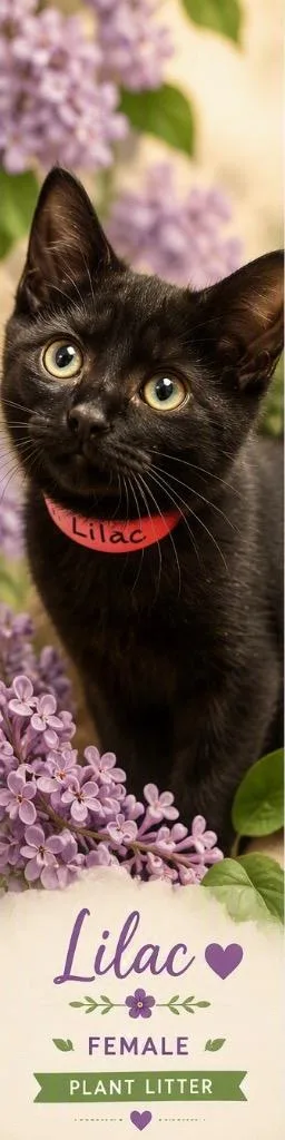 A baby medium-sized female Domestic Short Hair cat named Lilac for adoption in St. Albans, VT