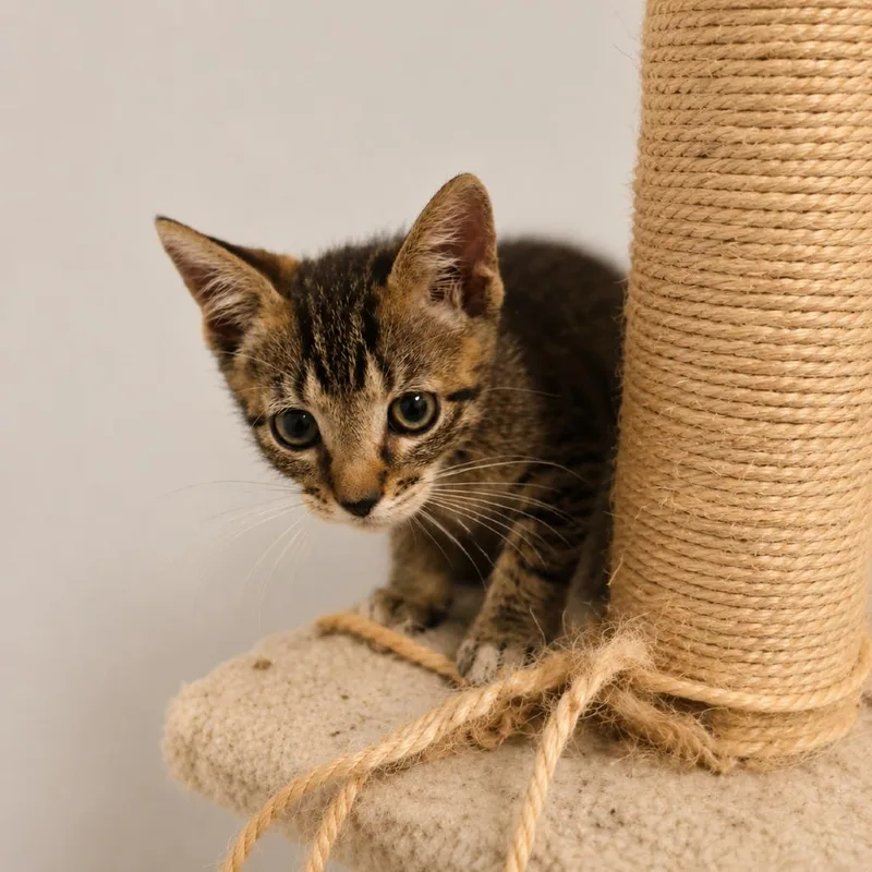 A baby small-sized female Brown / Chocolate Domestic Short Hair cat named Bucky for adoption in Miami, FL