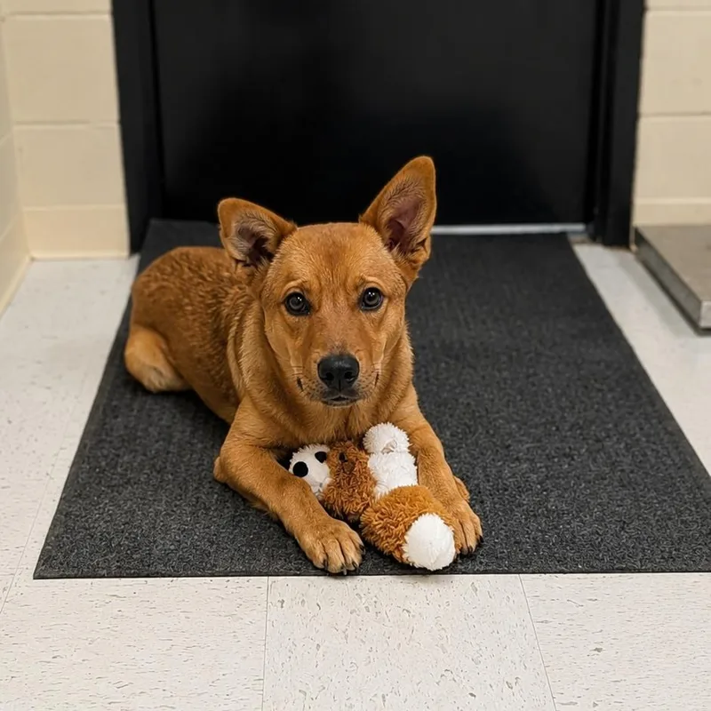 A young medium-sized female Collie dog named Foxy for adoption in CHANUTE, KS