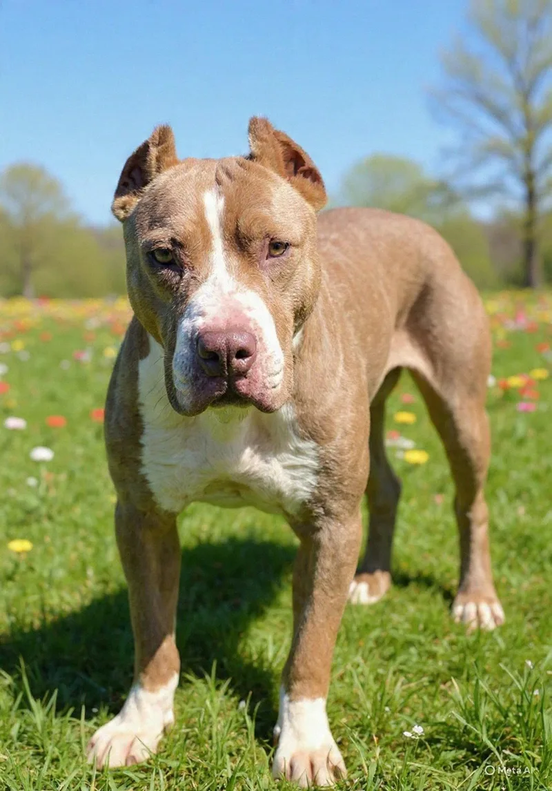 An adult medium-sized female Pit Bull Terrier dog named Kimmy for adoption in Talladega, AL