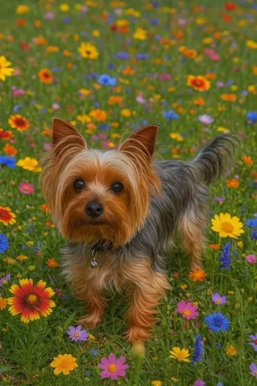 An adult small-sized female Bicolor Yorkshire Terrier dog named Sushi for adoption in League City, TX