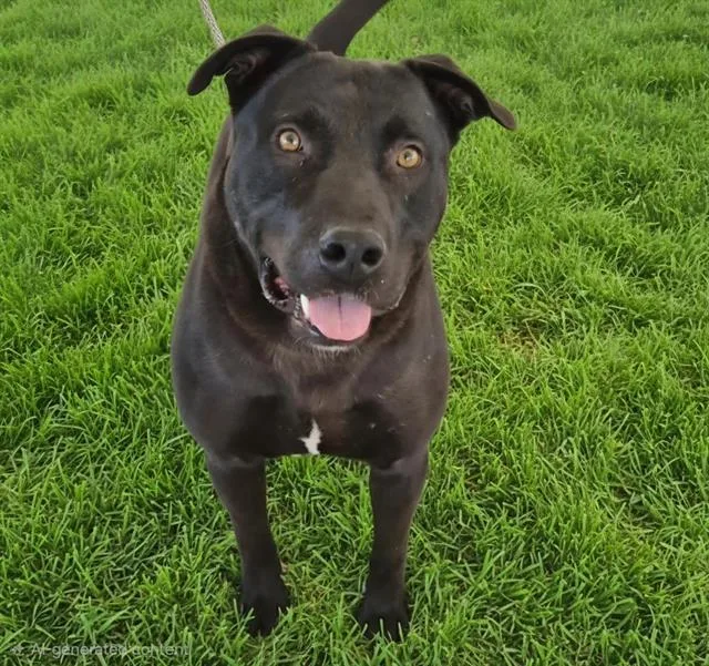 An adult medium-sized male Pit Bull Terrier dog named Scooby for adoption in Albuquerque, NM