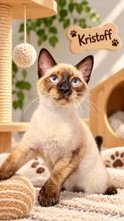 A young medium-sized male Siamese cat named Kristoff for adoption in Oakland Park, FL