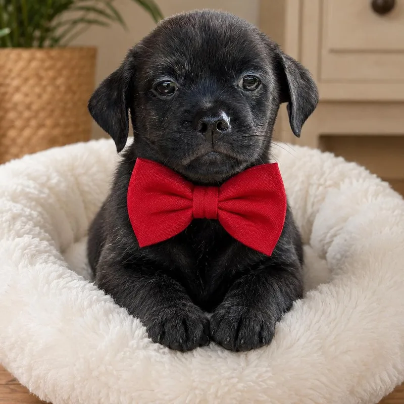 A baby small-sized male Brindle Pekingese dog named Henley for adoption in Crosby, TX