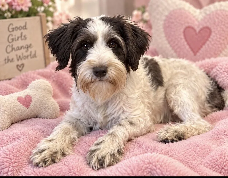 An adult small-sized female Tricolor (Brown, Black, & White) Schnauzer dog named Celine for adoption in Cedartown, GA