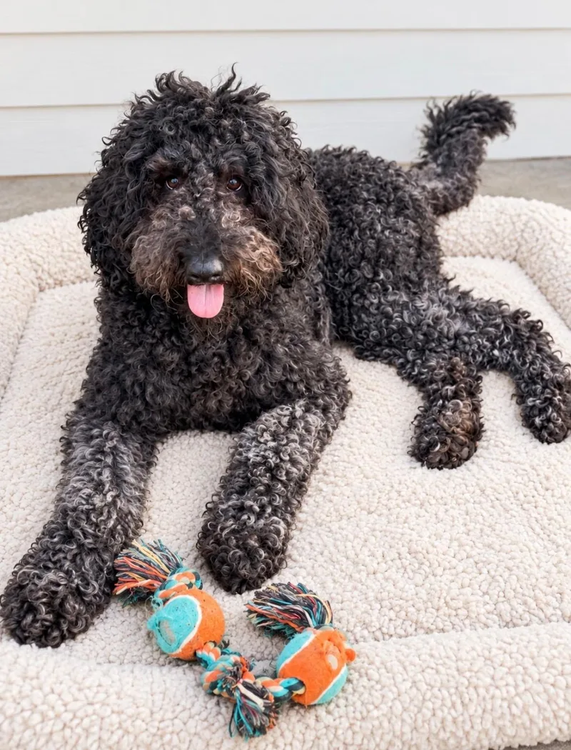 A young large-sized female Standard Poodle dog named Nelly for adoption in merrillville, IN