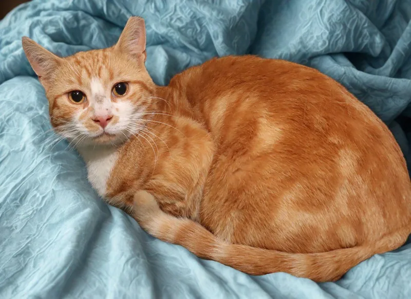 An adult large-sized male Orange / Red Domestic Short Hair cat named Garbo for adoption in Euclid, OH