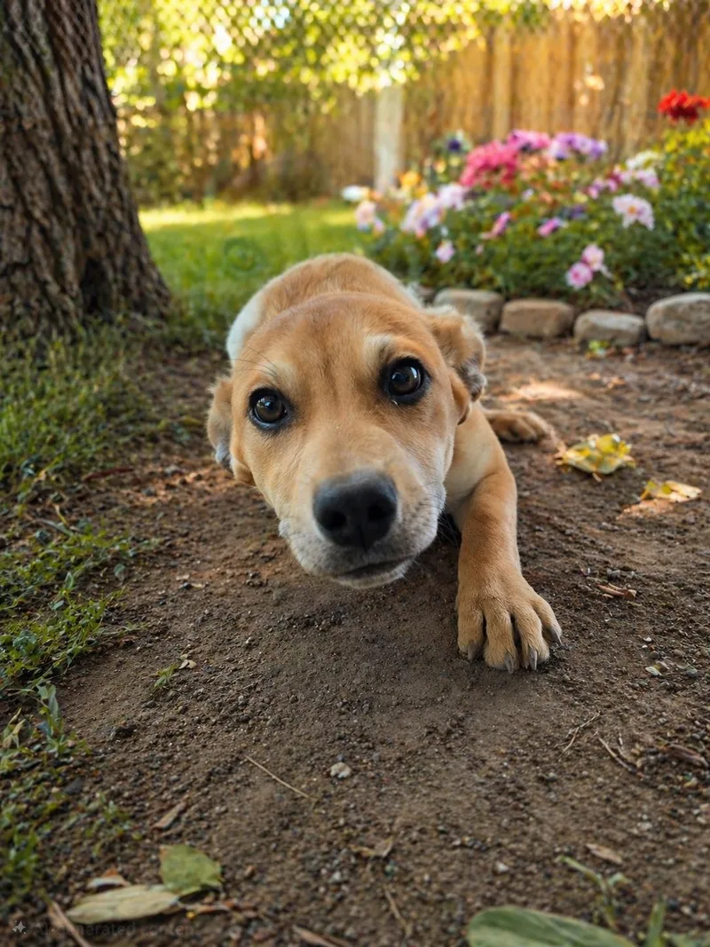 A young medium-sized female Mixed Breed dog named Addie for adoption in McCrory, AR