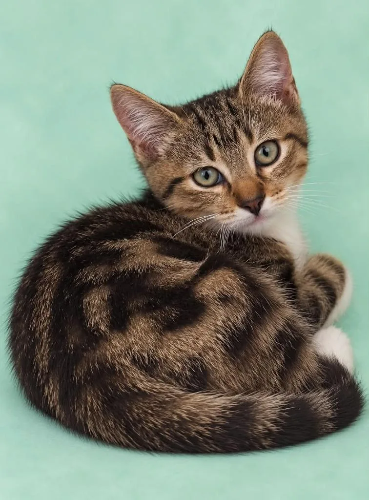 A baby small-sized female Domestic Short Hair cat named Marla for adoption in Columbia, TN