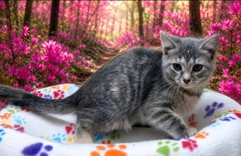 A baby small-sized female Domestic Short Hair cat named Tiff for adoption in Washington Court House, OH