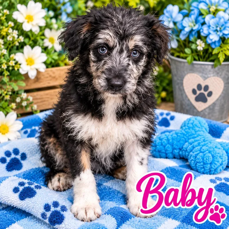 A baby medium-sized female Husky dog named Baby for adoption in Cleveland, TN