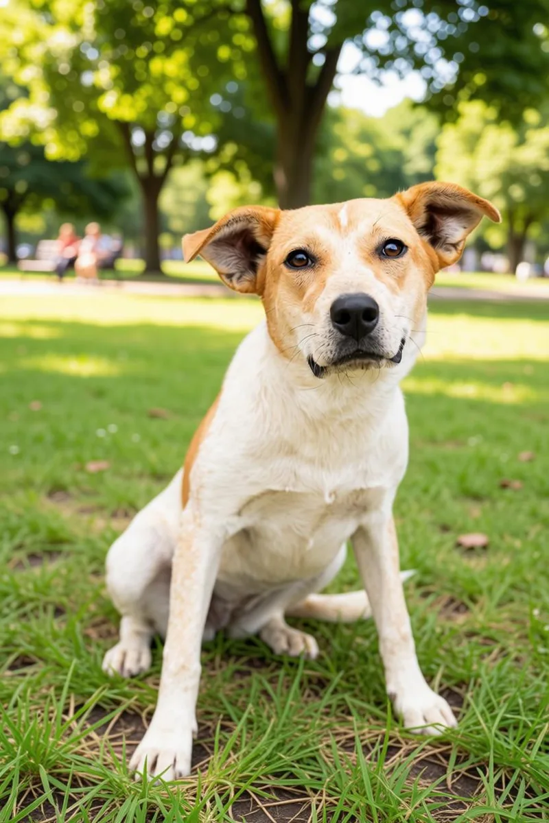 A young medium-sized female Australian Cattle Dog / Blue Heeler dog named 801-26 for adoption in Brighton, CO