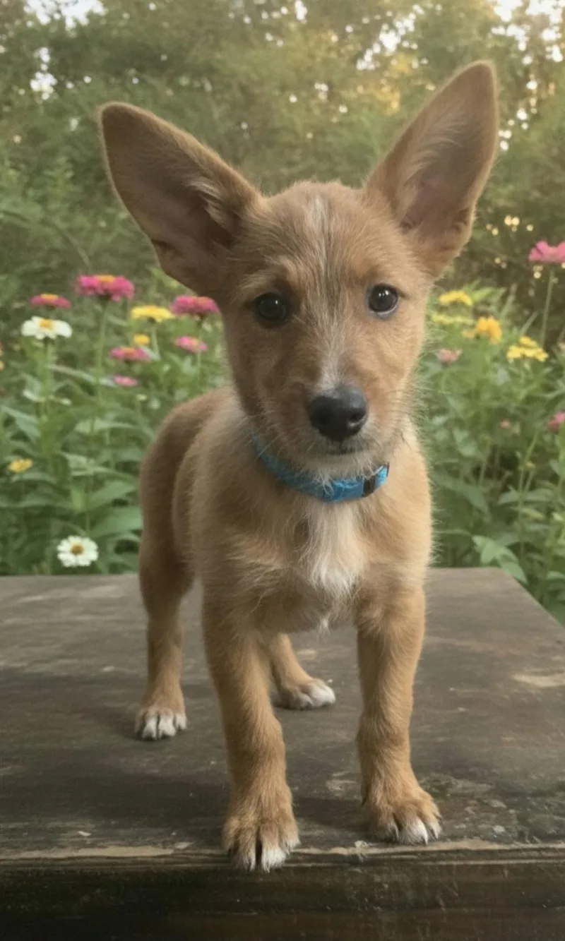 A baby medium-sized male Brown / Chocolate Australian Cattle Dog / Blue Heeler dog named Skipper for adoption in Hawthorne, CA