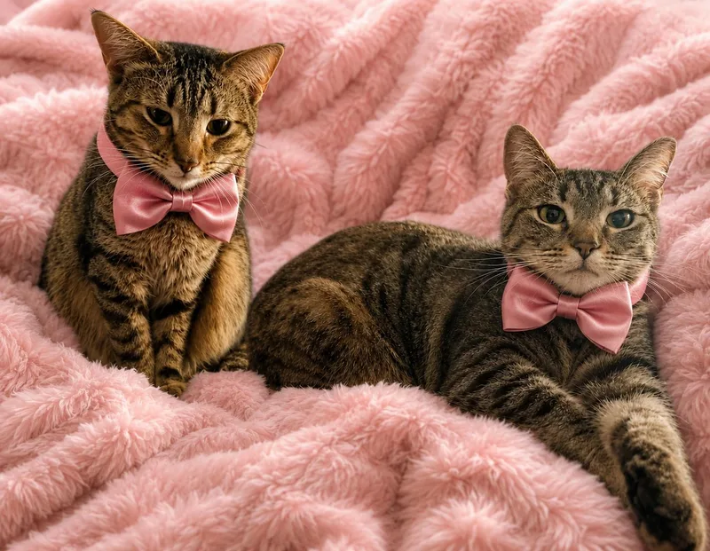 A young medium-sized female Tabby cat named Potter and Buster for adoption in Mount Laurel, NJ