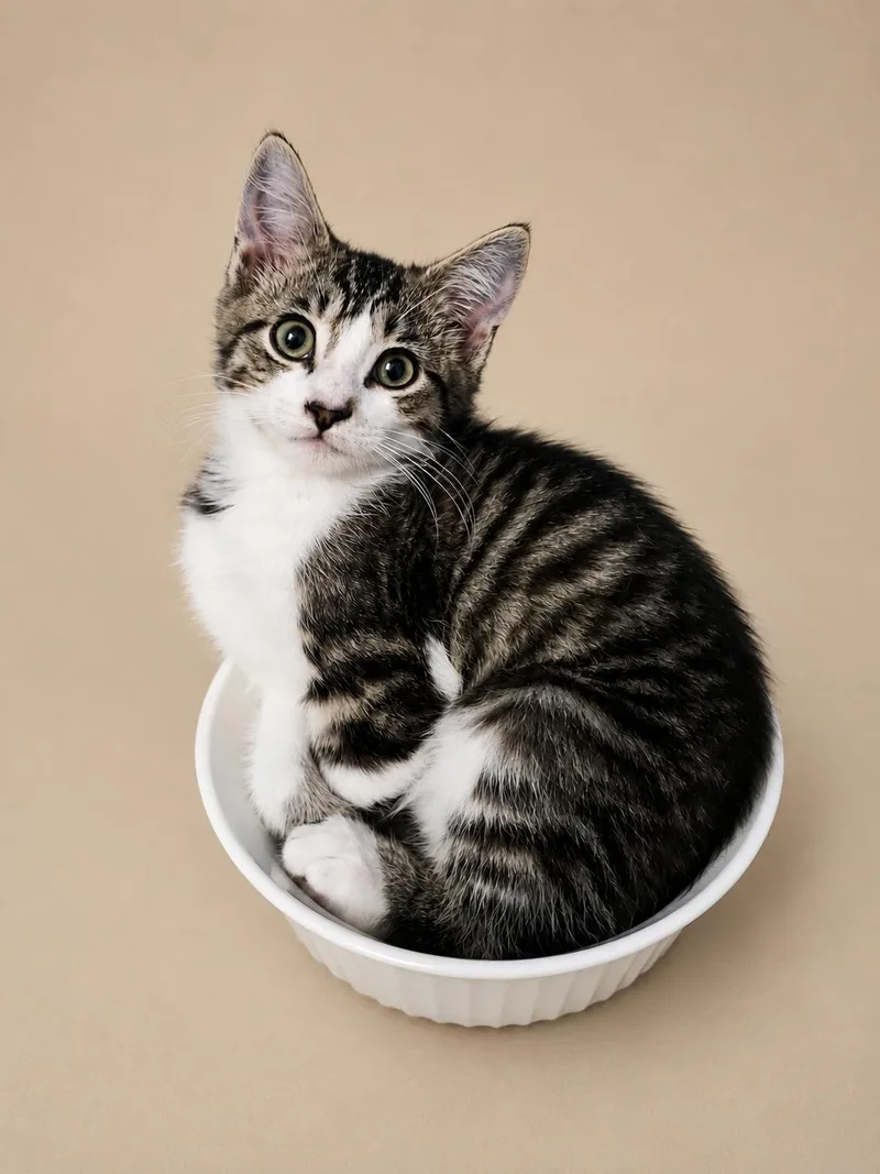 A baby medium-sized male Tabby (Brown / Chocolate) Tabby cat named Chunky Monkey for adoption in Richmond, VA