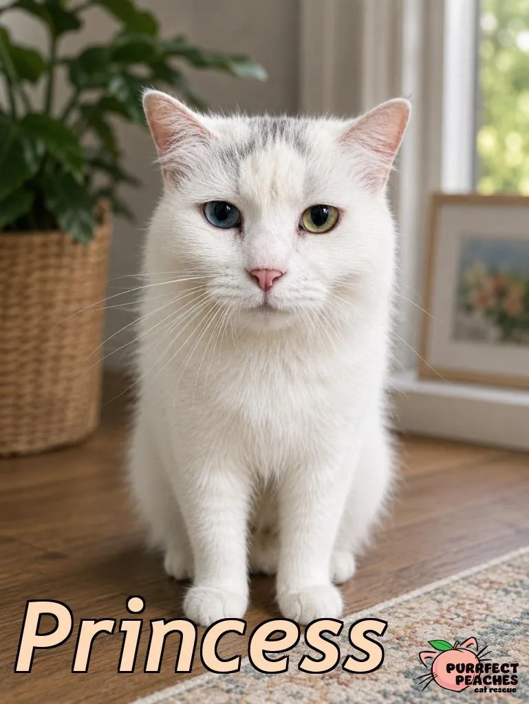 A senior medium-sized female Domestic Short Hair cat named Princess for adoption in Douglasville, GA